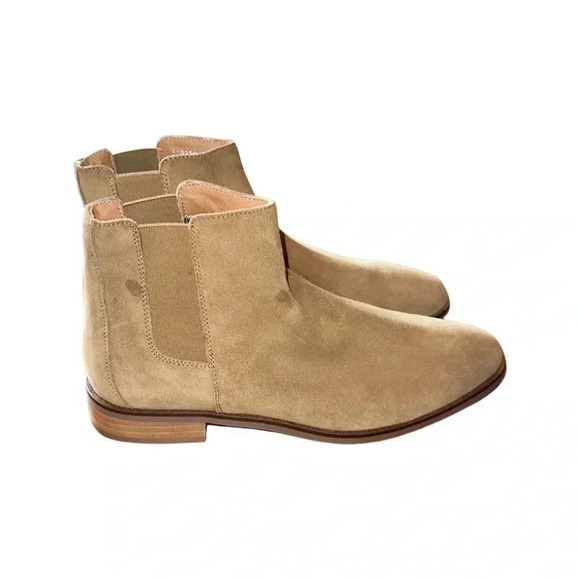 Aquatalia Rory Suede Light Brown Booties Size 9.5 - Picture 2 of 11